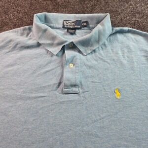 Polo by Ralph Lauren Mens XXL Blue Polo Shirt Short Sleeve Pony Logo W Small Sts